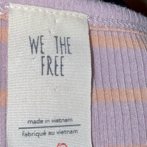 We The Free Lavender and Peach Striped Long Sleeve Top - Picture 5 of 5